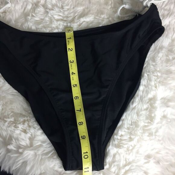 NWOT High Leg One Piece Swimsuit Sz 11/13 Black White Spring Break Swim - Picture 9 of 12